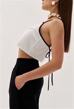 Топ на бретелях изо льна - фото 70194