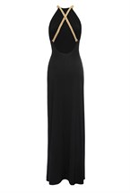 Платье с открытой спиной NYMPH с золотым поясом - фото 70594