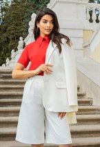 Шорты-бермуды из костюмной ткани - фото 71186