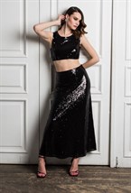 Юбка макси с пайетками - фото 71208