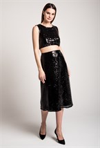 Юбка миди с пайетками - фото 71217