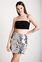 Юбка-мини с крупными пайетками - фото 71222