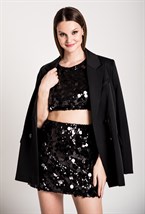 Юбка-мини с крупными пайетками - фото 71229