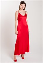 Платье-комбинация макси из натурального шелка - фото 71247