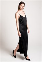 Платье-комбинация макси из натурального шелка - фото 71252