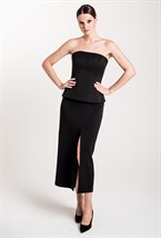 Юбка узкая макси с разрезом - фото 71353