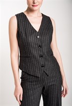 Жилет из шерсти в полоску - фото 71548