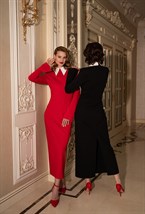 Платье макси с воротничком - фото 71552