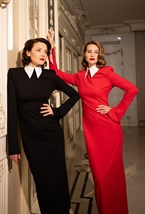 Платье макси с воротничком - фото 71556