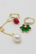 Серьги Клубника со сливками - фото 71734