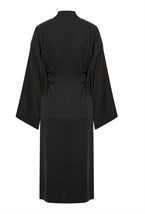 Черная шелковая туника с поясом - фото 72133