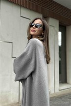 Вязаное пальто (кардиган) - фото 72558