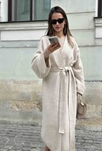 Вязаное пальто (кардиган) - фото 72563