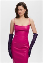 Платье из экокожи - фото 72992