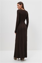 Платье рельефное макси - фото 73007