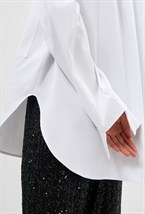 Рубашка со стойким воротником - фото 73085