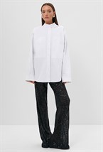 Рубашка со стойким воротником - фото 73086