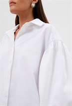 Рубашка с объемными рукавами - фото 73089