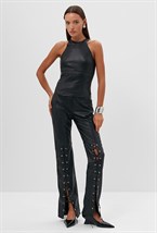 Топ из эко-кожи - фото 73319