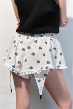 Шорты с подвязками в синий цветочек - фото 74100