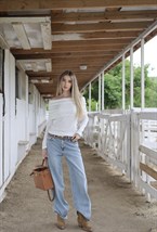 Лонгслив со спущенными плечами - фото 74338