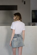 Джинсовая юбка Ripped - фото 74353