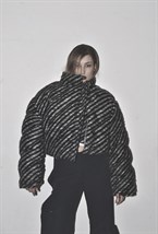 Пуховик Mohair stripe - фото 75539