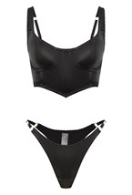 Корсетный топ из атласа Black Tie - фото 75936