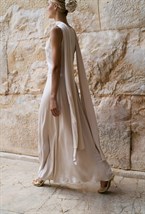 Платье с шарфом красное - фото 77076