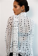 Блуза с бантом из шелка Comme Des Garsons - фото 77601