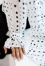 Блуза с бантом из шелка Comme Des Garsons - фото 77602