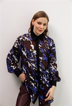 Блуза А-силуэта из модала Alexander McQueen - фото 77655