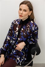 Блуза А-силуэта из модала Alexander McQueen - фото 77657