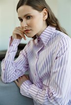 Рубашка с удлиненными манжетами из хлопка Versace - фото 77679