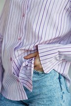 Рубашка с удлиненными манжетами из хлопка Versace - фото 77680