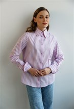 Рубашка с удлиненными манжетами из хлопка Versace - фото 77681