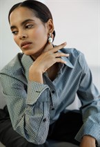 Рубашка с удлиненными манжетами из хлопка Versace - фото 77687