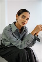 Рубашка с удлиненными манжетами из хлопка Versace - фото 77688