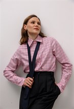 Рубашка с удлиненными манжетами из поплина Bottega Artigiano - фото 77694