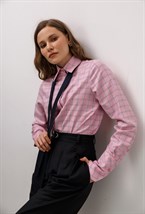 Рубашка с удлиненными манжетами из поплина Bottega Artigiano - фото 77695