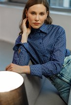 Рубашка с удлиненными манжетами из хлопка Liberty - фото 77703