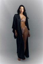 Шелковый халат-кимоно - фото 80565