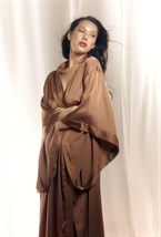 Шелковый халат-кимоно - фото 80578