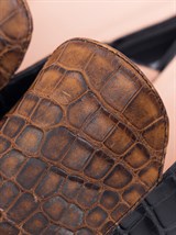 Мюли кроко в коричневом - фото 81180