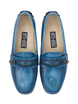 Мокасины в синем - фото 81207