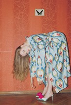 Шелковый кафтан BLUE SUNSET - фото 81331