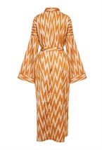 Шелковый кафтан ZIGZAG GOLD - фото 81339