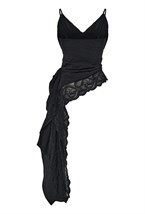 Топ черный с кружевом - фото 82857