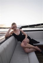 Топ черный с кружевом - фото 82858