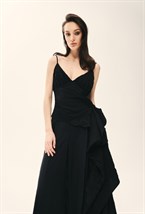 Топ черный с кружевом - фото 82859